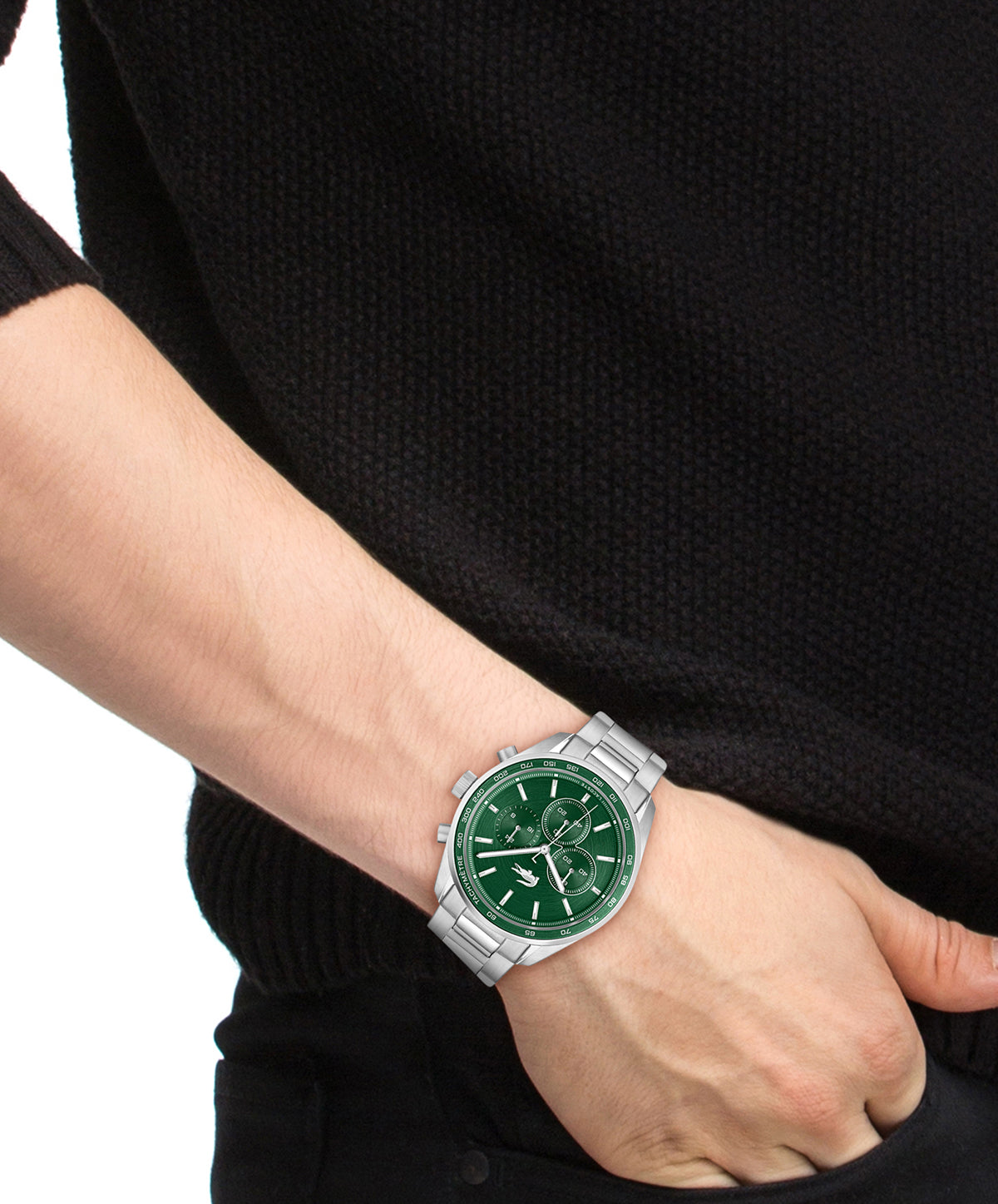 Lacoste Boston Qtz Fashion Chrono 42 mm Green Dial Men Watch- 2011346