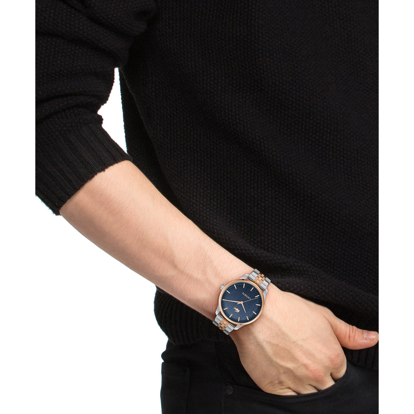 Lacoste LISBON 42 mm Navy Dial Men Watch- 2011442