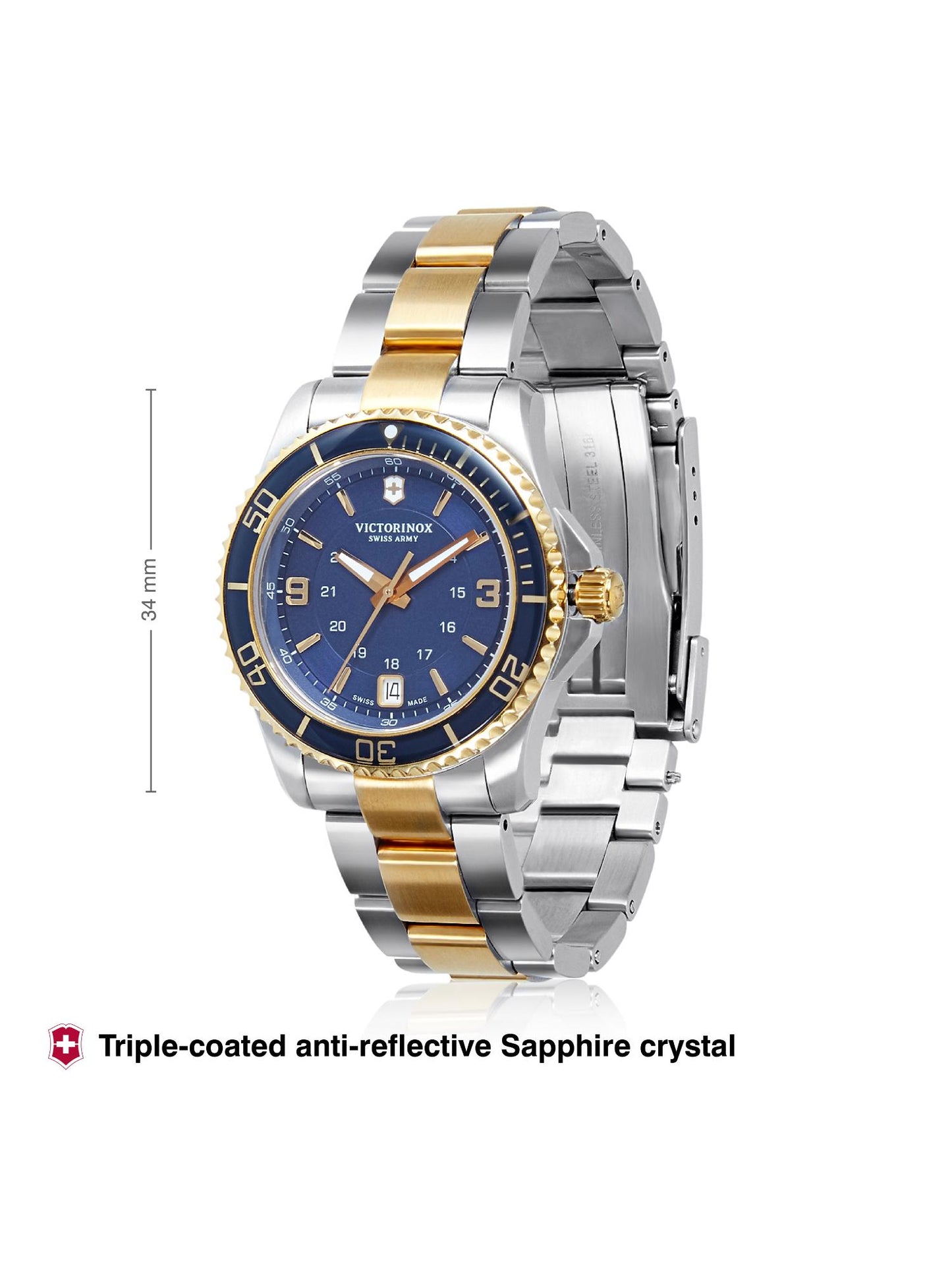 Victorinox Women 34 mm Size Blue Dial Maverick Watch - 241790