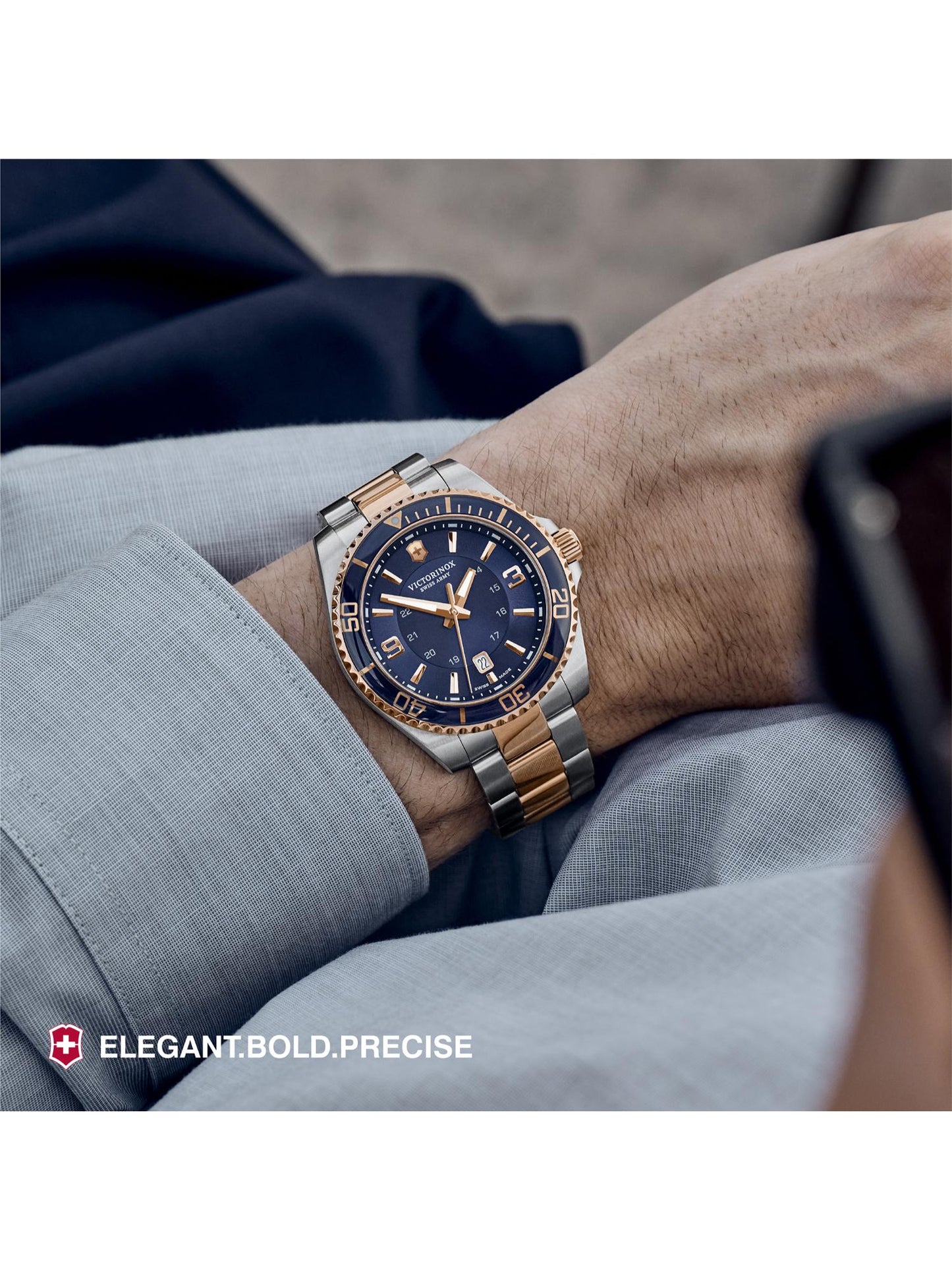 Victorinox Men 43 mm Size Blue Dial Maverick Watch - 241950