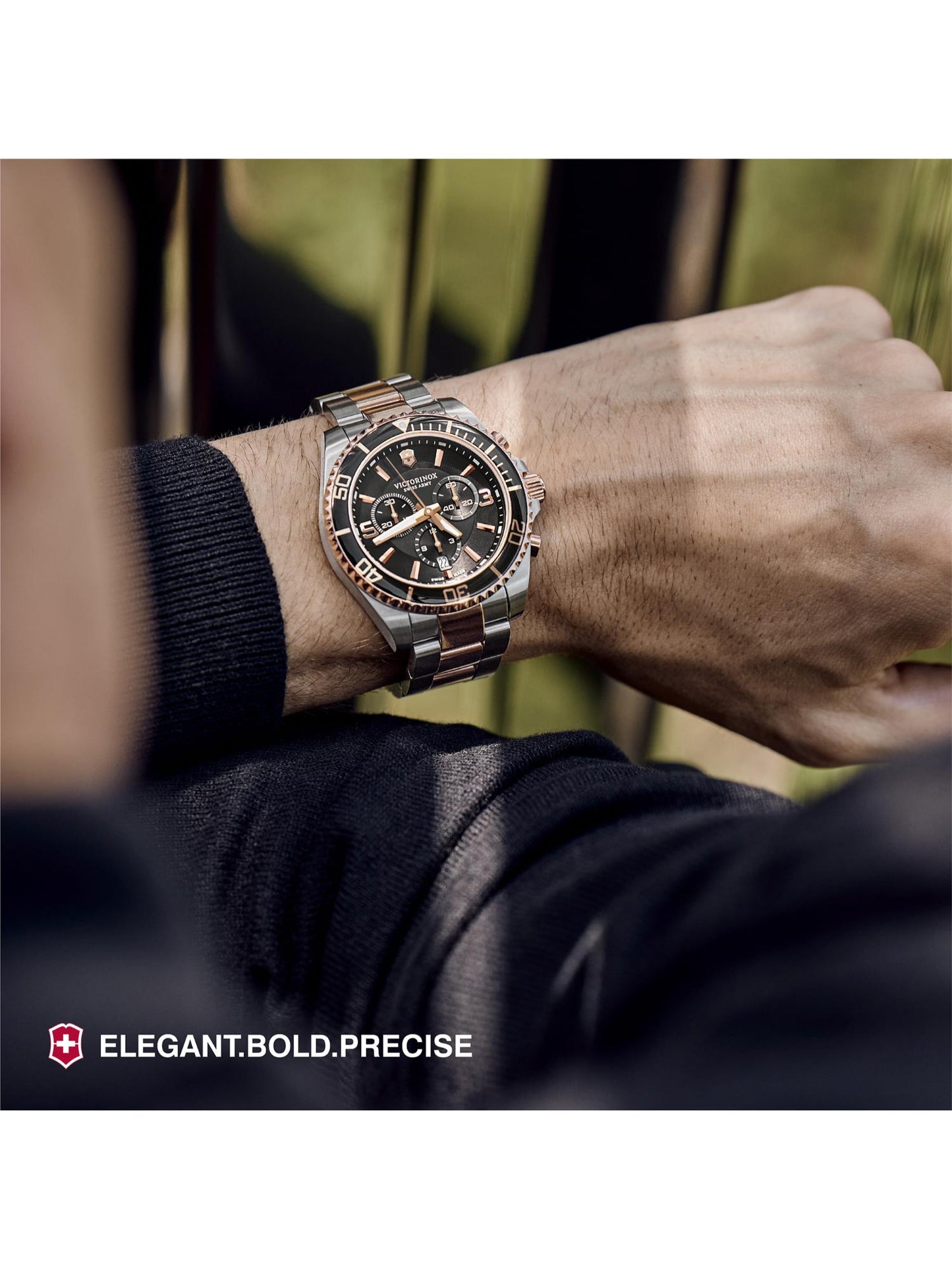 Victorinox Men 43 mm Size Black Dial Maverick Chronograph Watch - 241952