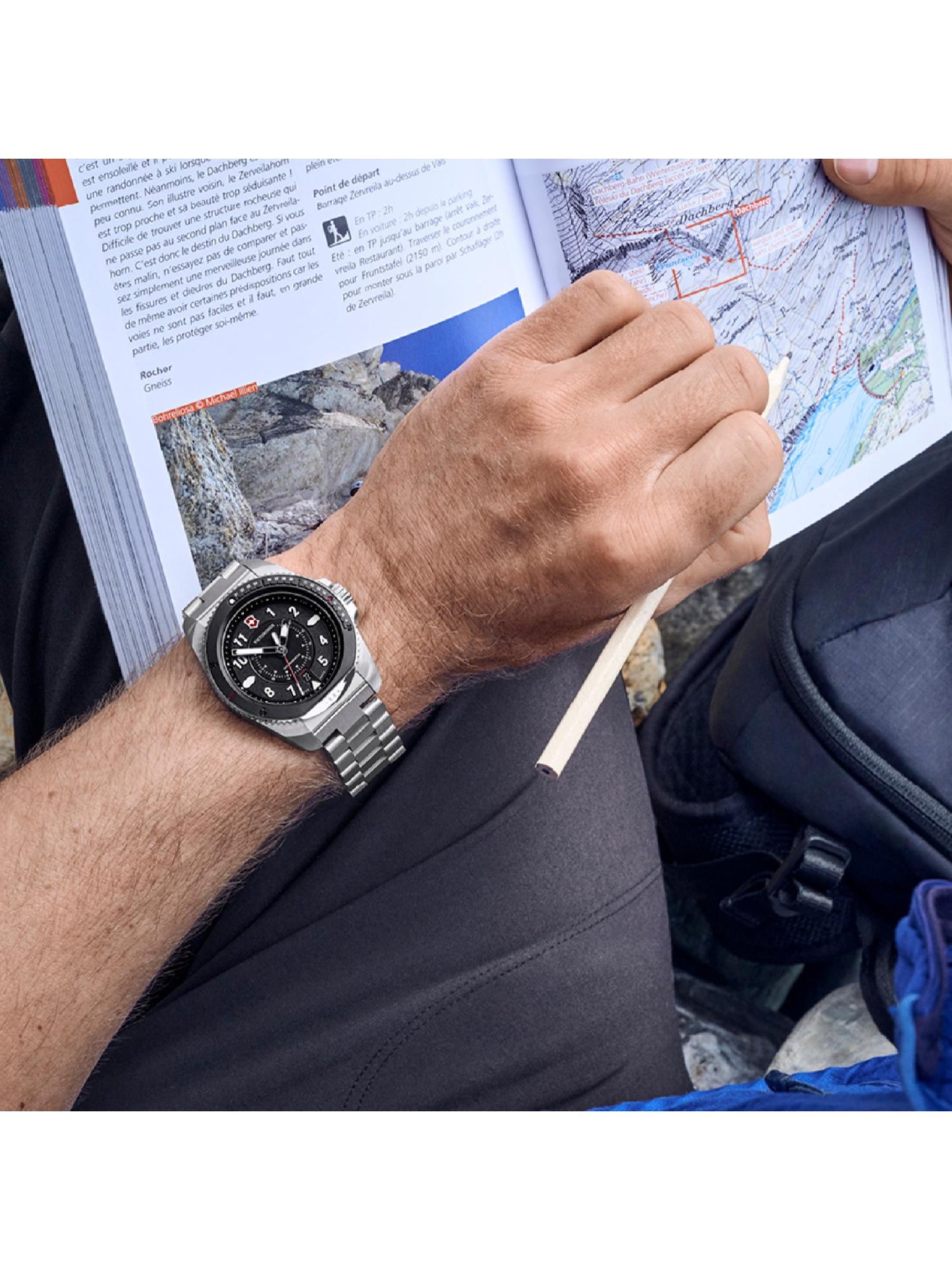 Victorinox Men 43 mm Size Black Dial Journey 1884 Watch - 242009