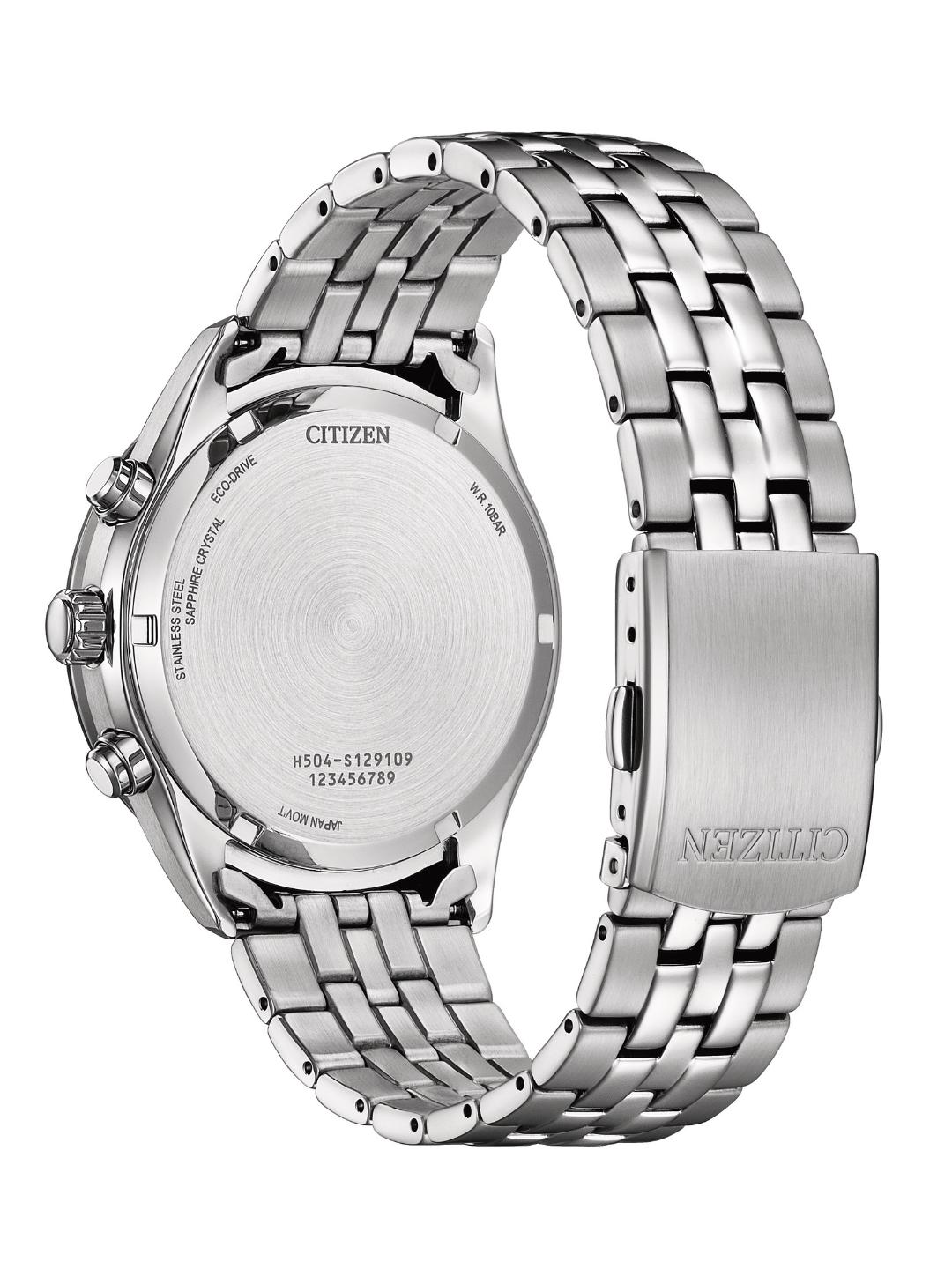 Citizen Eco drive Chronograph 42 mm Black Dial Men Watch- AT2570-56E