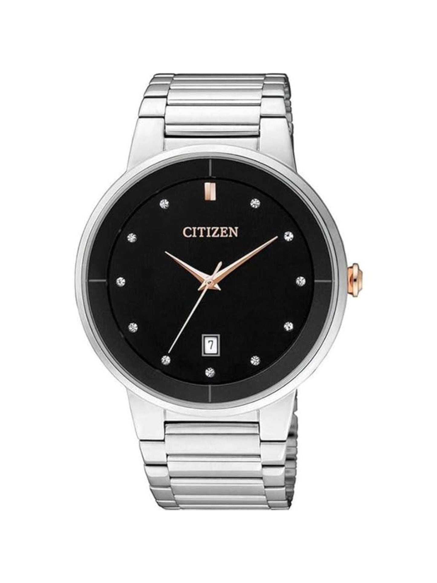 Citizen Non Eco Drive 40 mm Size Black Dial Men Analog Watch - BI5014-58E