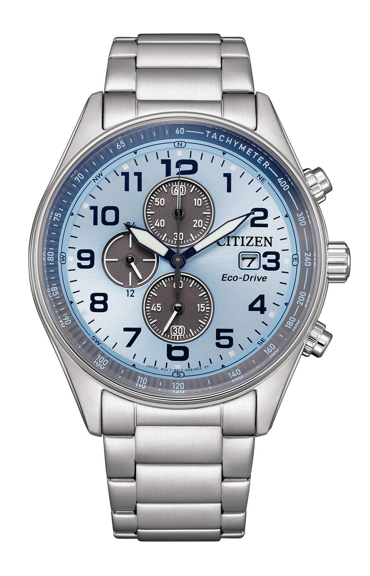 Citizen Eco drive Chronograph 43 mm Light Blue Dial Men Watch- CA0770-72M