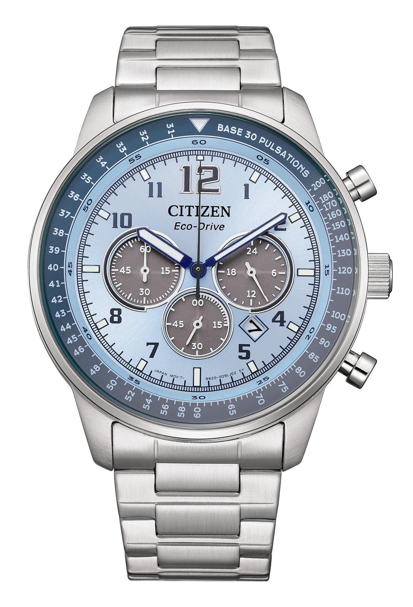 Citizen Eco drive Chronograph 44 mm Light Blue Dial Men Watch- CA4500-83M
