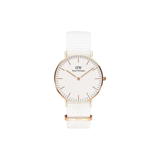 Daniel Wellington Classic 36 mm Dover RG White Unisex Watch- DW00100309
