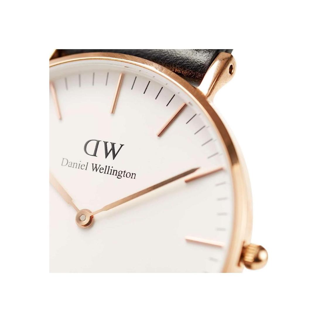 Daniel Wellington Classic 36 mm Dover RG White Unisex Watch- DW00100309