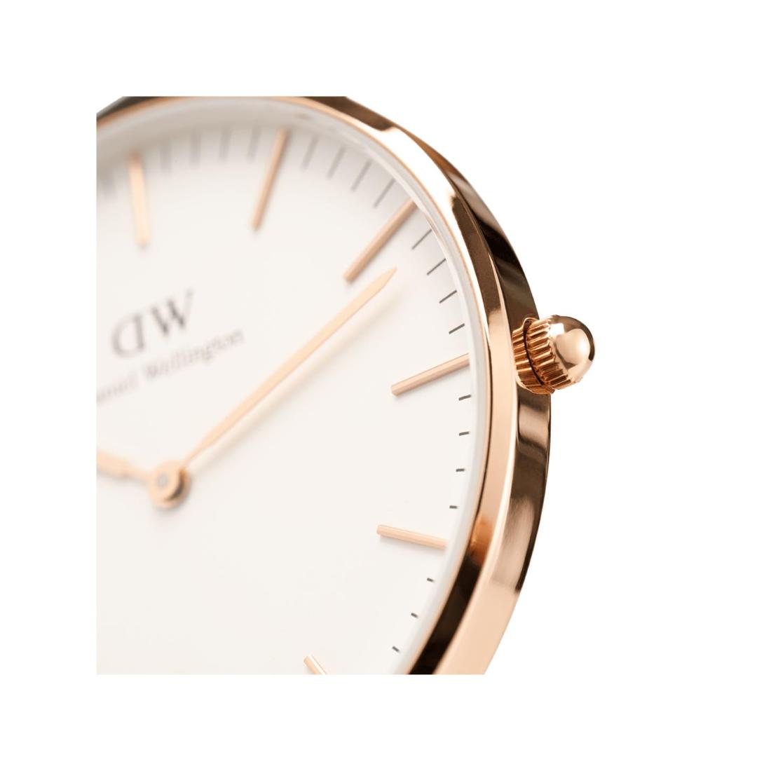 Daniel Wellington Classic 36 mm Rosewater RG White Unisex Watch- DW00100315