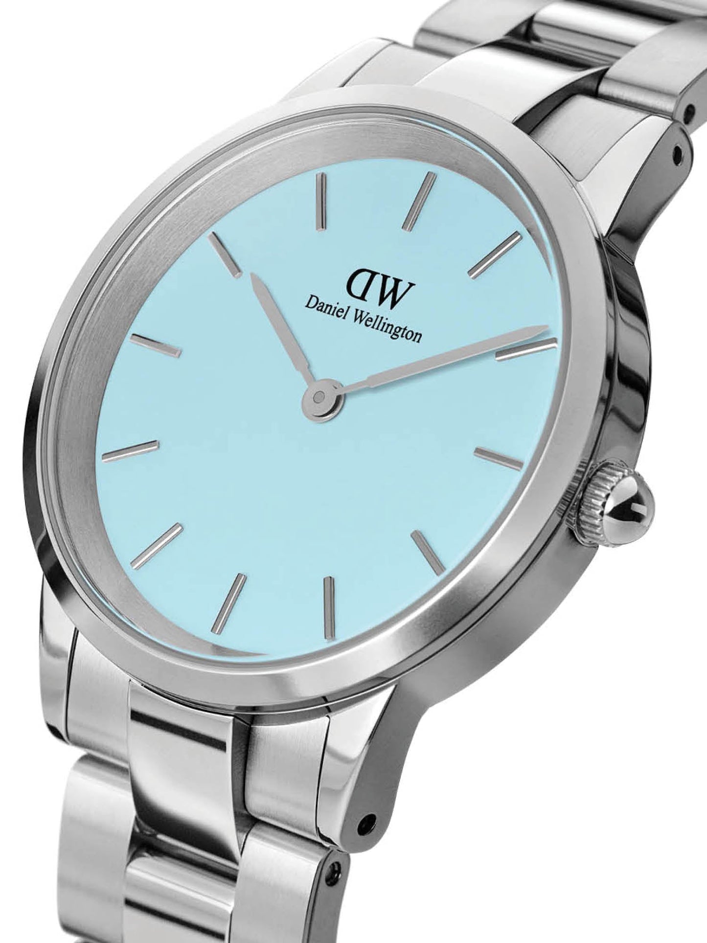 Daniel Wellington Iconic Link 32 mm Blue Dial Women Analogue Watch - DW00100541