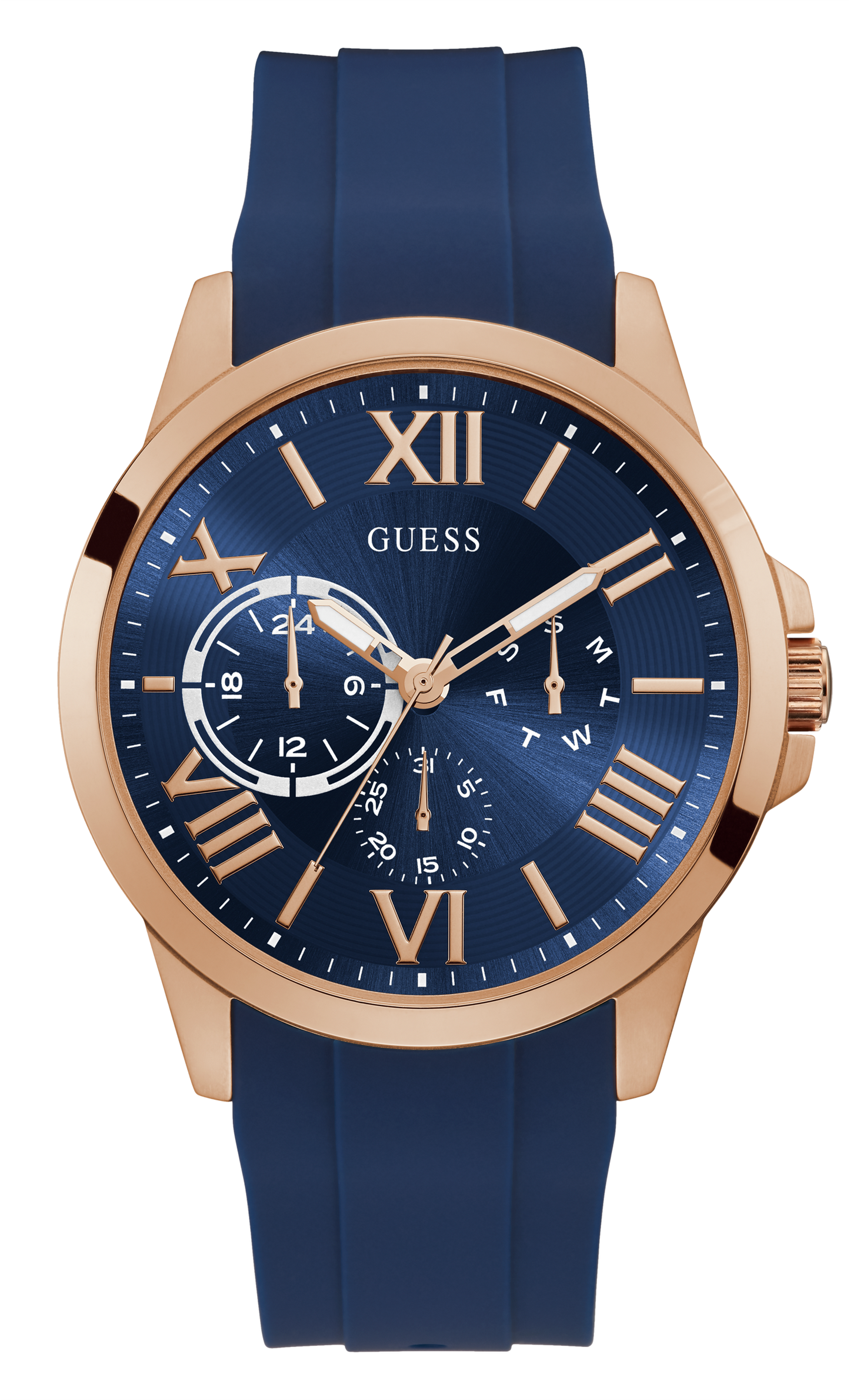 Guess Mens Blue Multi-function Watch - GW0012G3