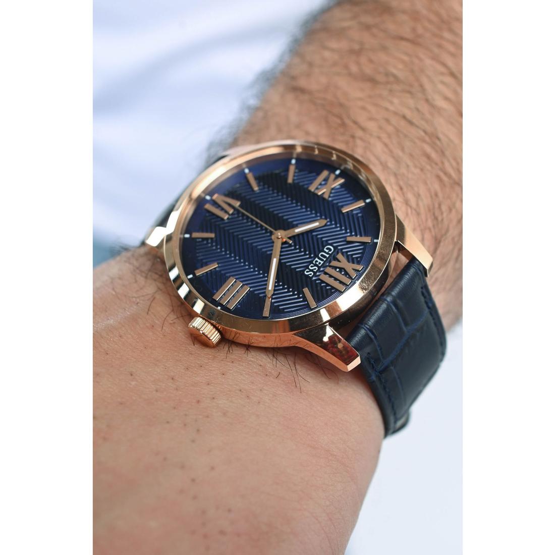 Guess Men 42 mm Blue Dial Analog Watch- GW0250G3