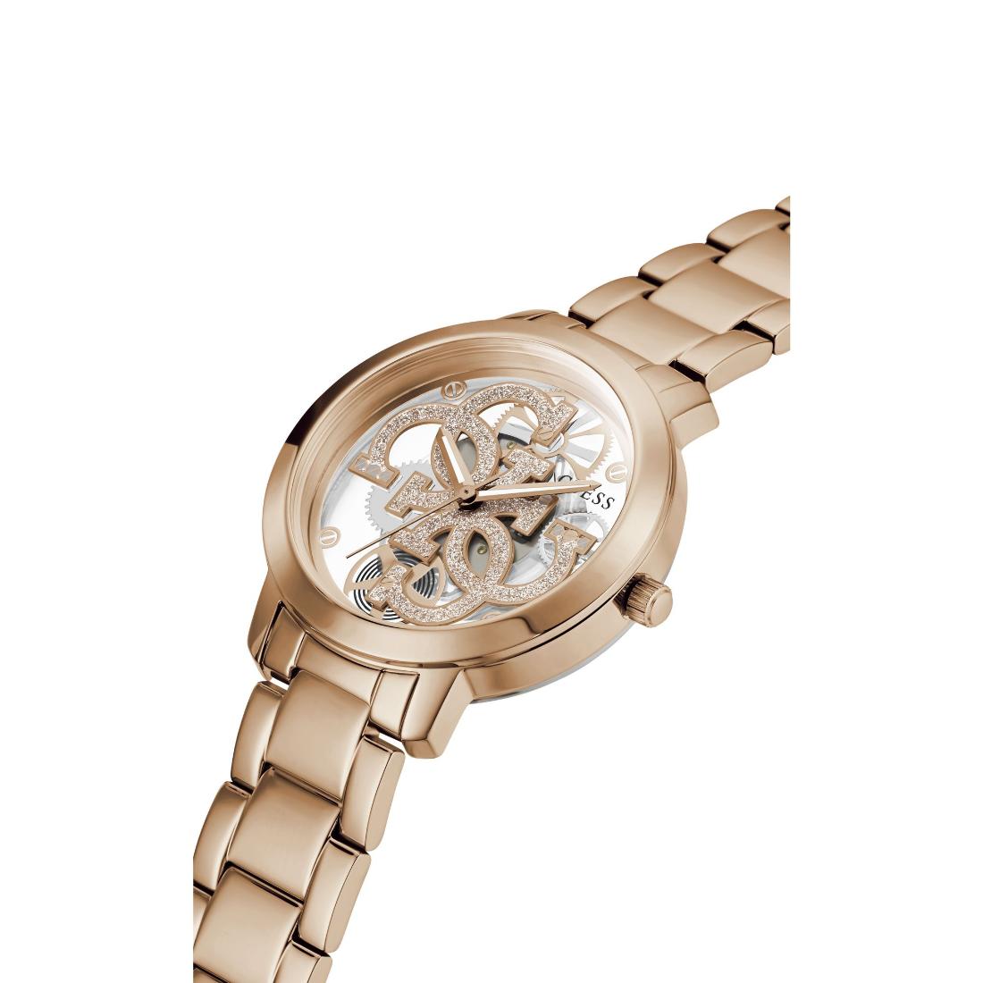 GUESS QUATTRO CLEAR Women Round Rose Gold Tone Dial Analog Watch - GW0300L3