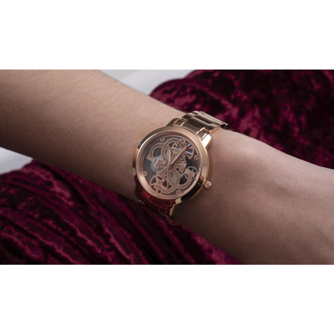 GUESS QUATTRO CLEAR Women Round Rose Gold Tone Dial Analog Watch - GW0300L3