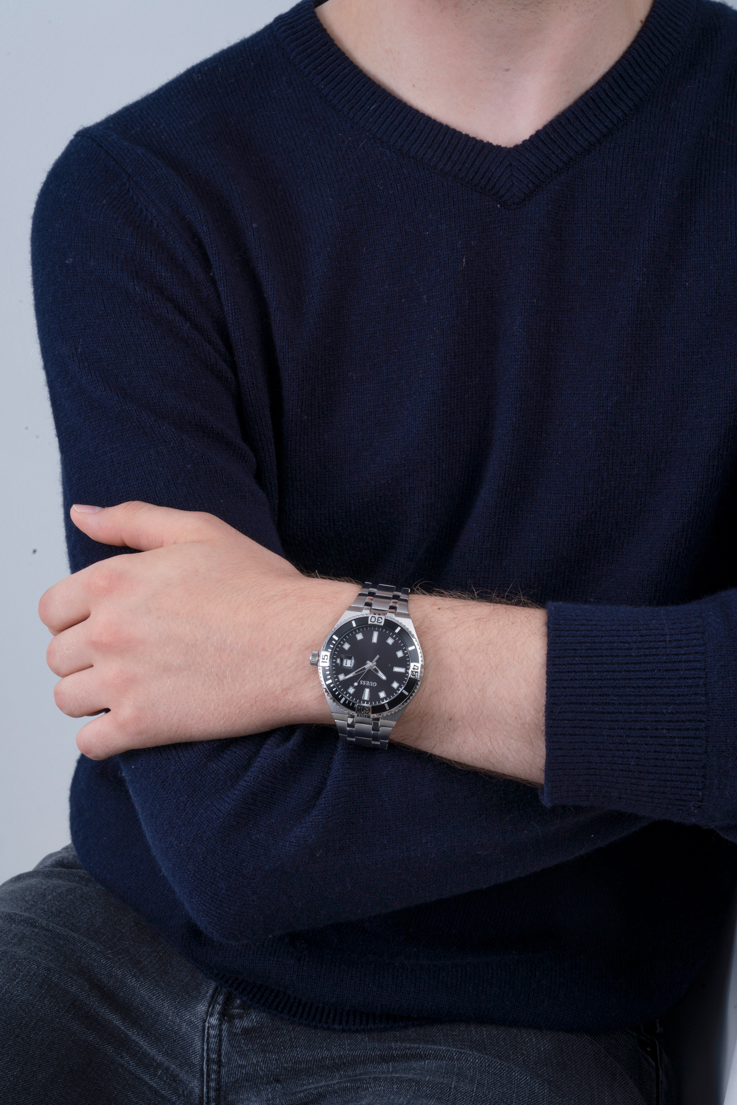 Guess Analog Black Dial Men's Watch - GW0330G1