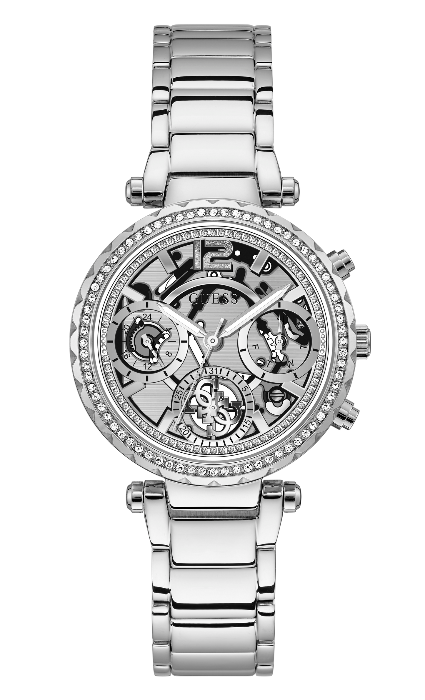 Guess Ladies Silver Multi-function Watch - GW0403L1