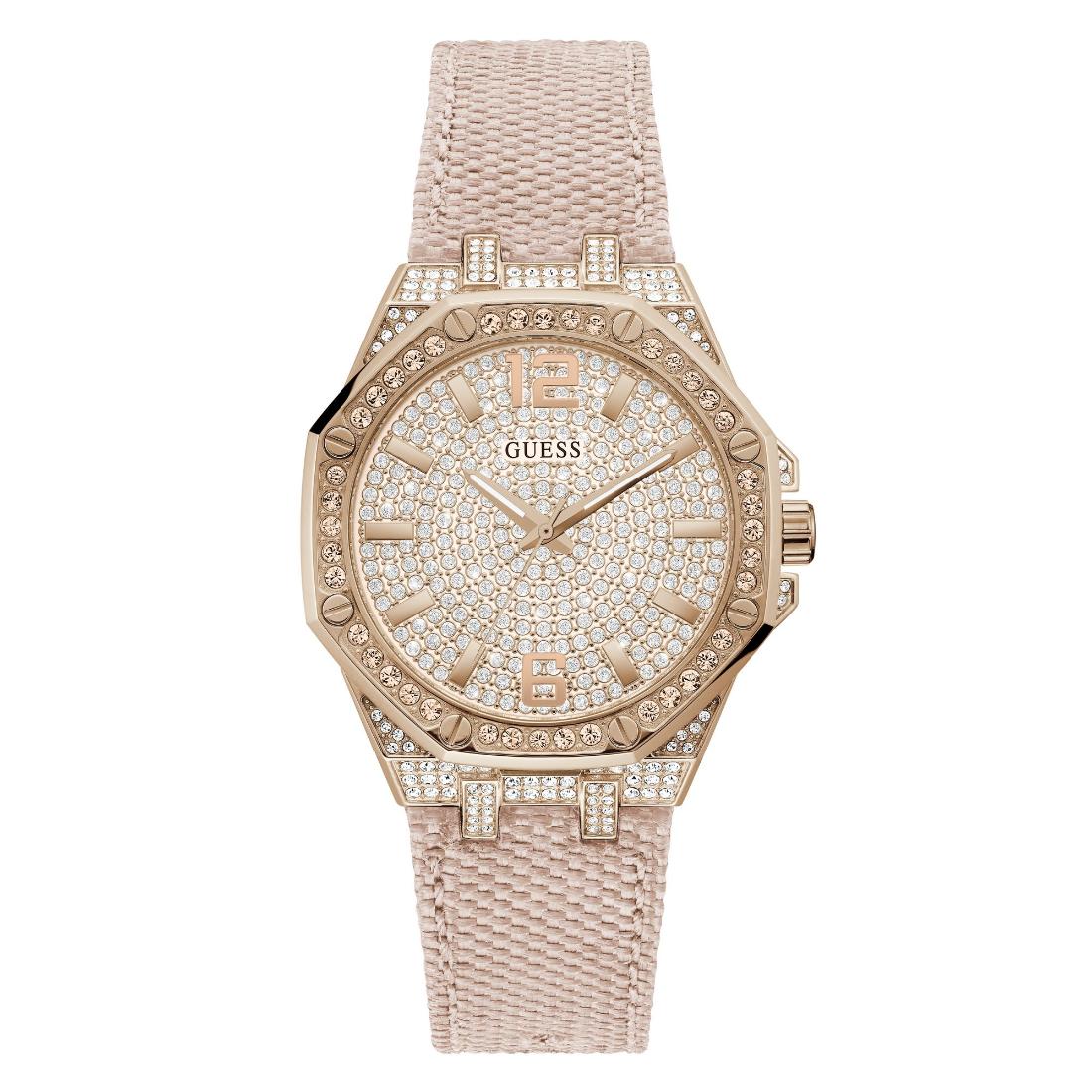 Guess Trend 39 mm Size Rose Gold Dial Women Analog Watch - GW0408L3