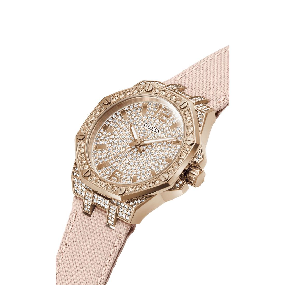 Guess Trend 39 mm Size Rose Gold Dial Women Analog Watch - GW0408L3