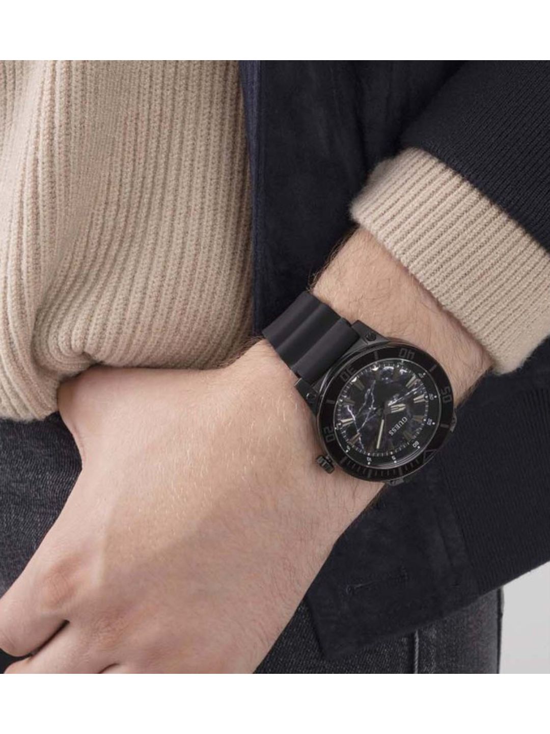 Guess Analog Black Dial Men Watch GW0420G3