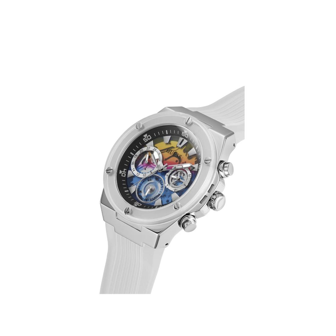 Guess Men 46 mm Size Rainbow Dial Round Analog Watch - GW0425G4