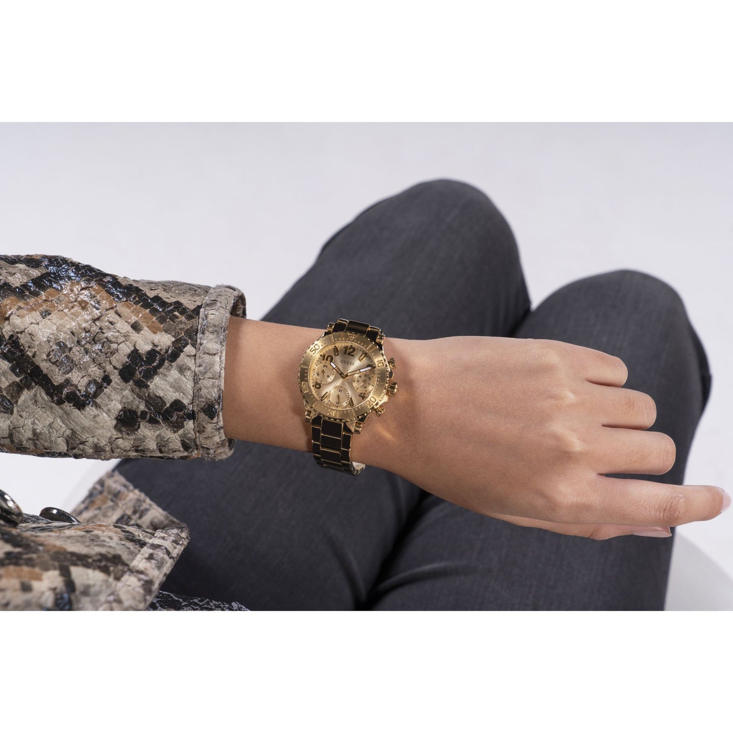 Guess Champagne Dial Women Analog Watch - GW0465L1