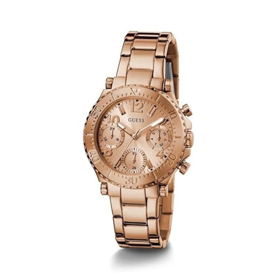Guess Cosmic Collection Analog Rose Gold Dial Women's Watch-GW0465L2