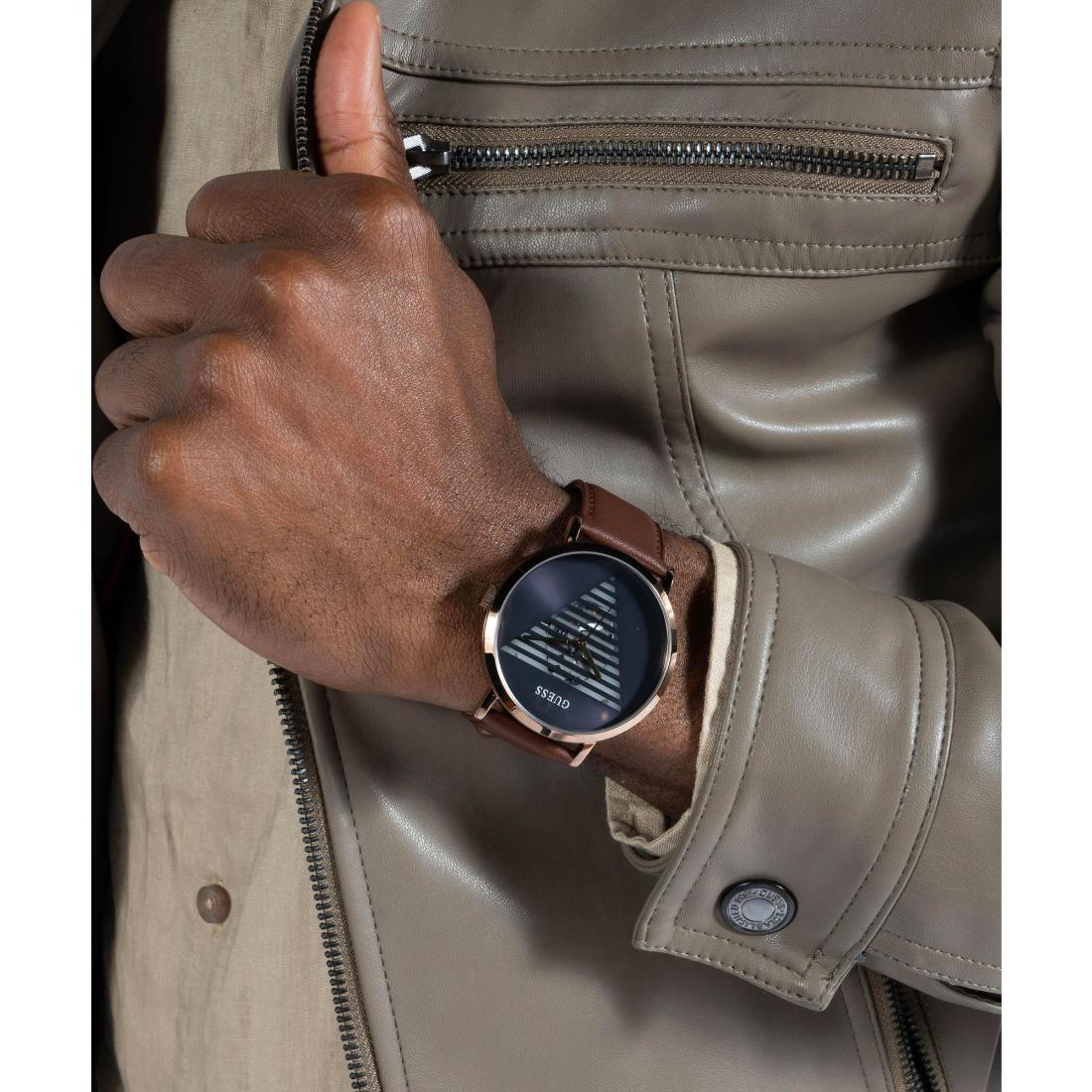 Guess Men 44 mm Navy Dial Analog Watch- GW0503G4