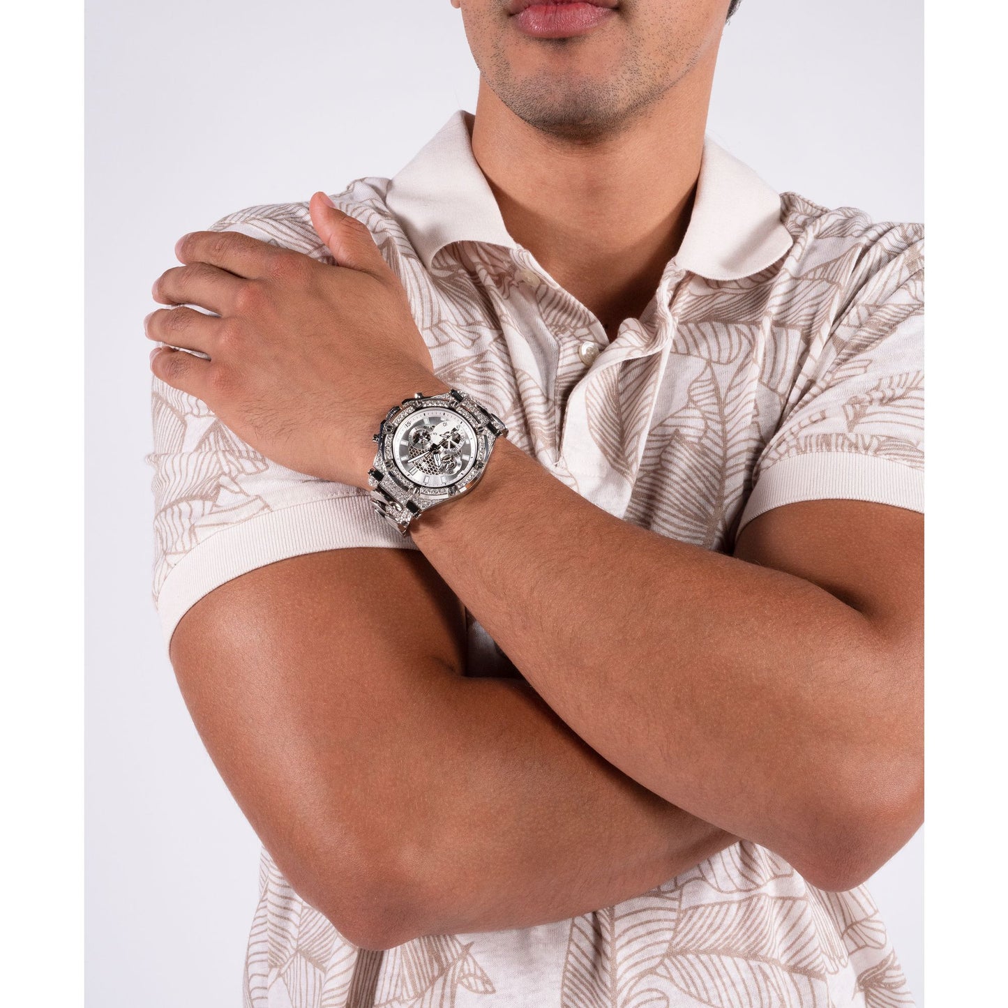 Guess Trend 46 mm Silver Dial Men Chrono Watch- GW0517G1