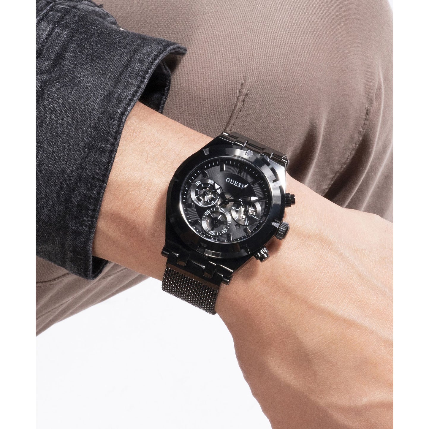 Guess Sport 44 mm Black Dial Men Chrono Watch- GW0582G3