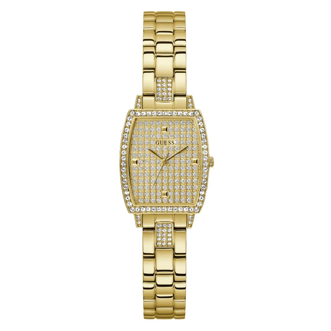 Guess Women 24 mm Gold Dial Analog Watch- GW0611L2