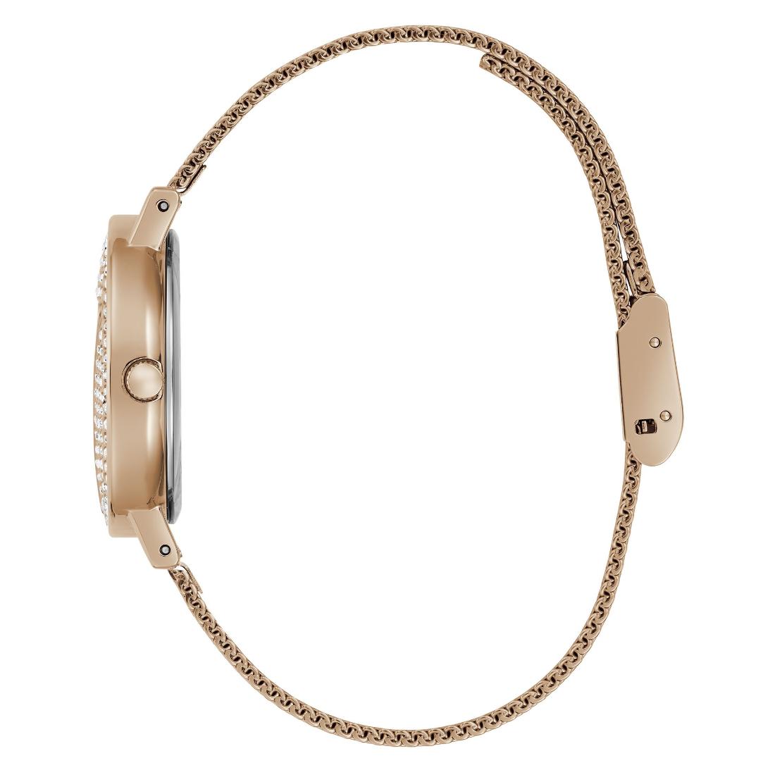 GUESS Women Rose Gold Round Dial Analogue Watch- GW0671L3