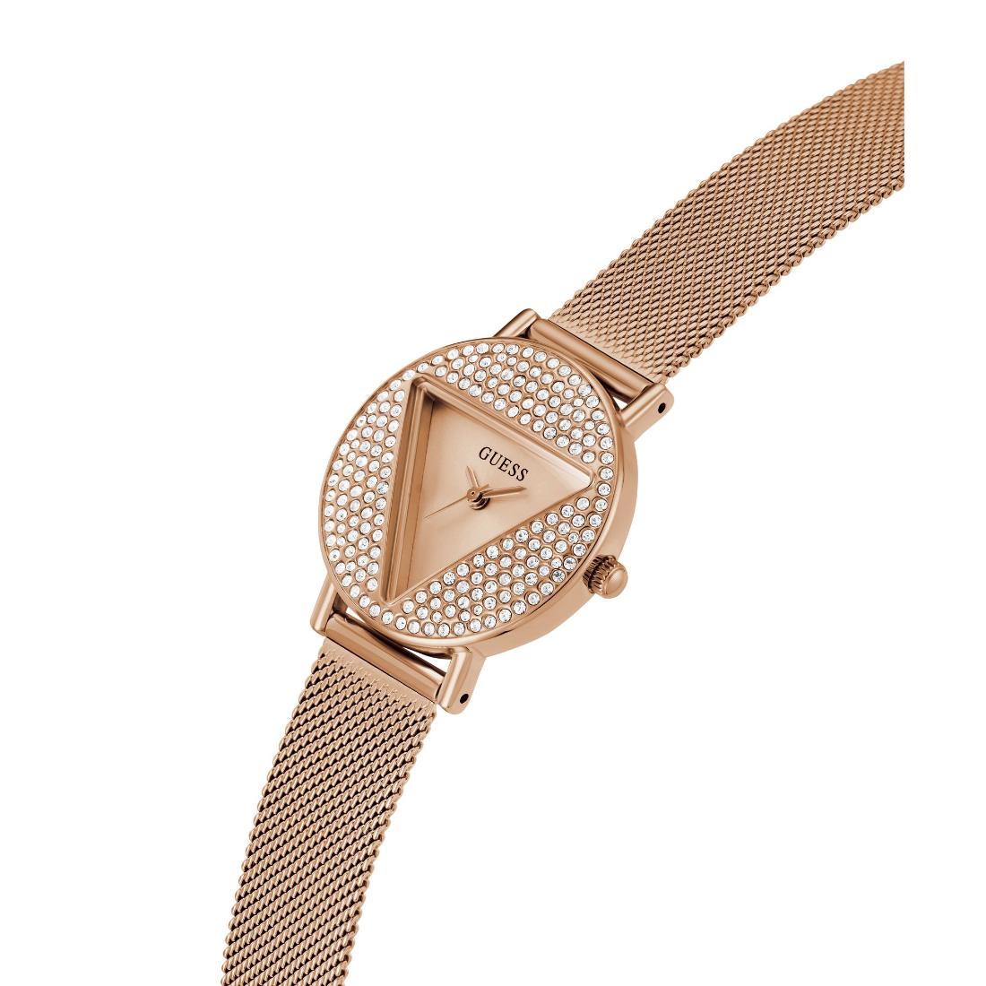 GUESS Women Rose Gold Round Dial Analogue Watch- GW0671L3