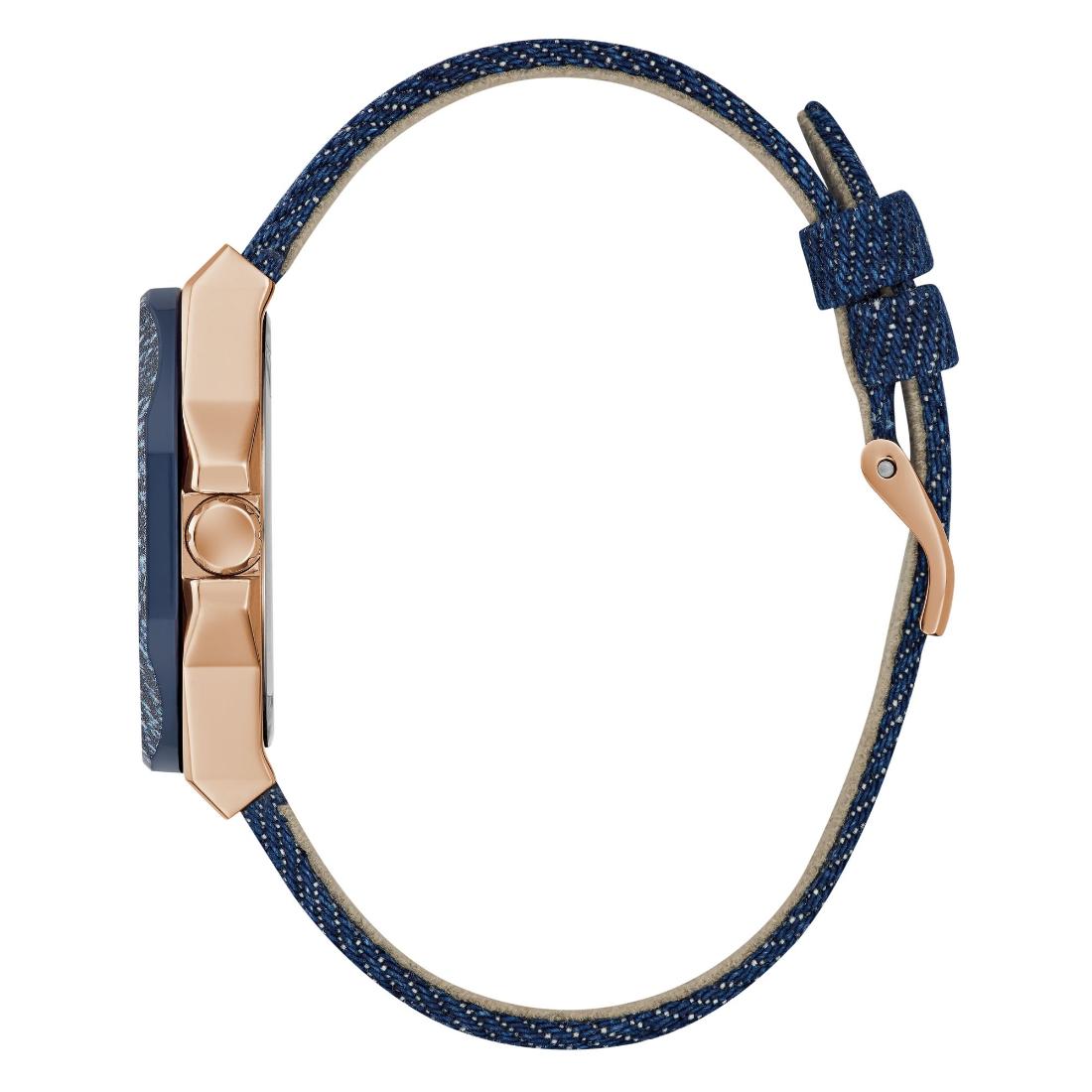 GUESS Glaze Blue Octagonal Dial Analog Women's Watch - GW0753L5