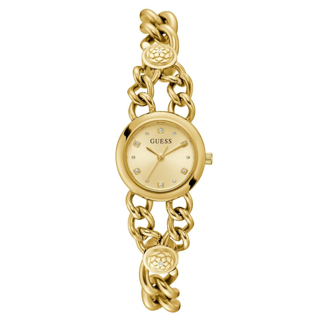 Guess Bejeweled 25 mm Champagne Dial Women Analog Watch- GW0758L2