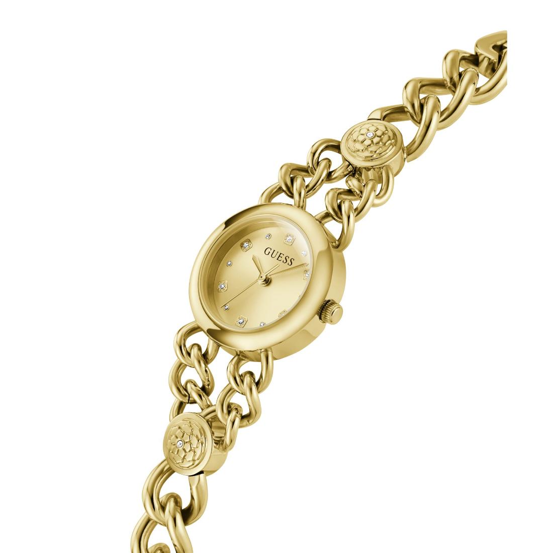 Guess Bejeweled 25 mm Champagne Dial Women Analog Watch- GW0758L2