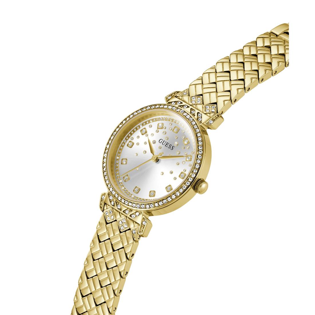 Guess Bejeweled 32 mm Silver Dial Women Analog Watch- GW0763L2