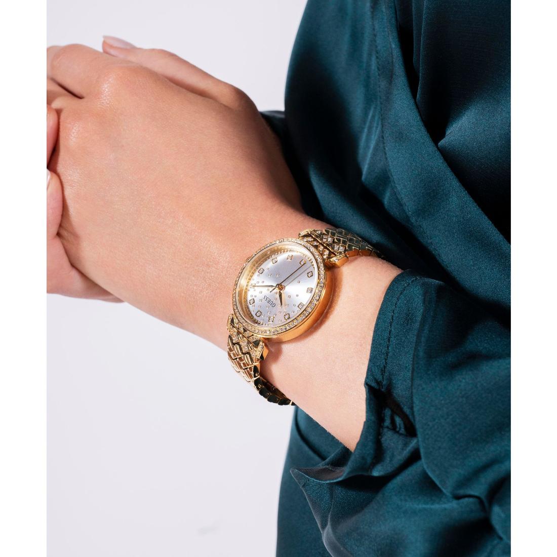 Guess Bejeweled 32 mm Silver Dial Women Analog Watch- GW0763L2