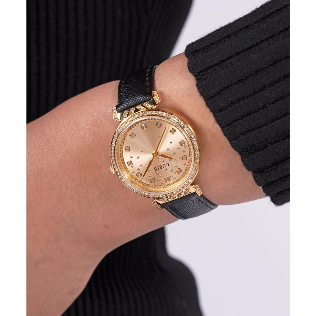 Guess Bejeweled 32 mm Champagne Dial Women Analog Watch- GW0764L2