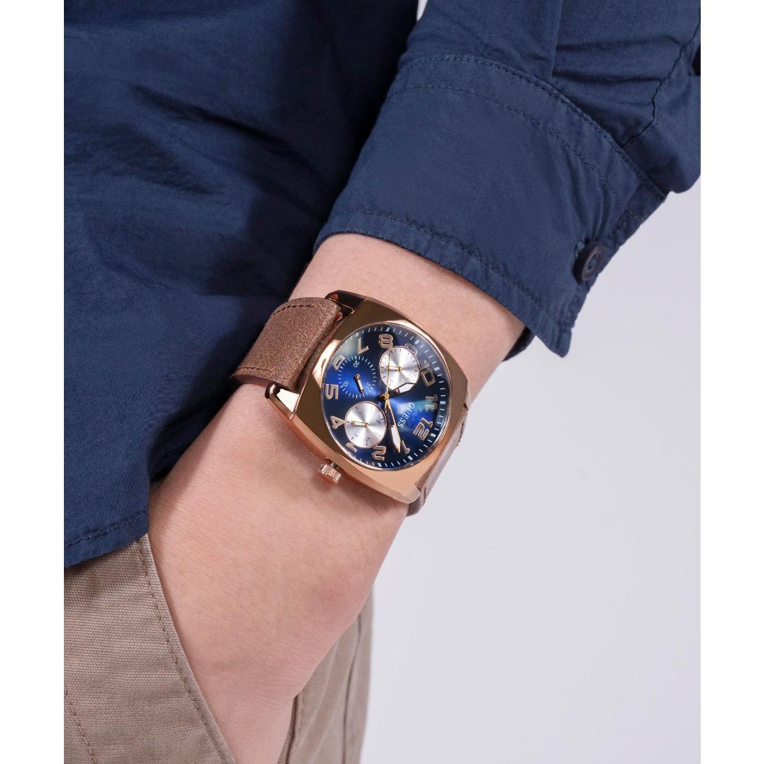 Guess Dress 40.5 mm Blue Dial Men Chronograph Watch- GW0792G4