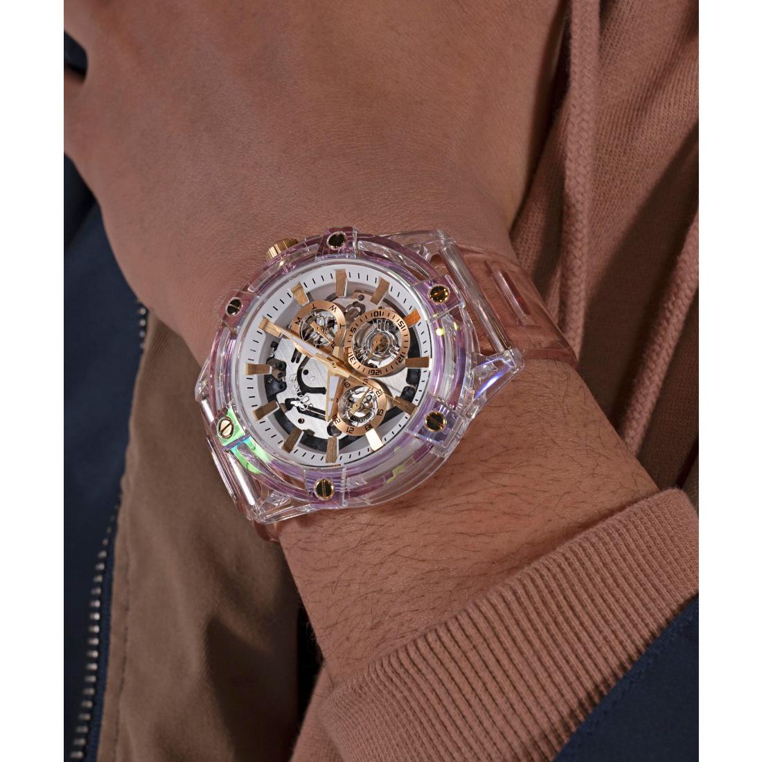 Guess Trend 48 mm Clear Dial Men Chronograph Watch- GW0806G4