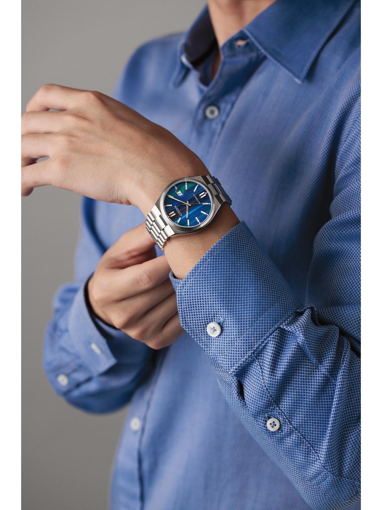 Citizen Men 40 mm Size Multicolor Dial Automatic Tsuyosa Collection Watch- NJ0151-53W