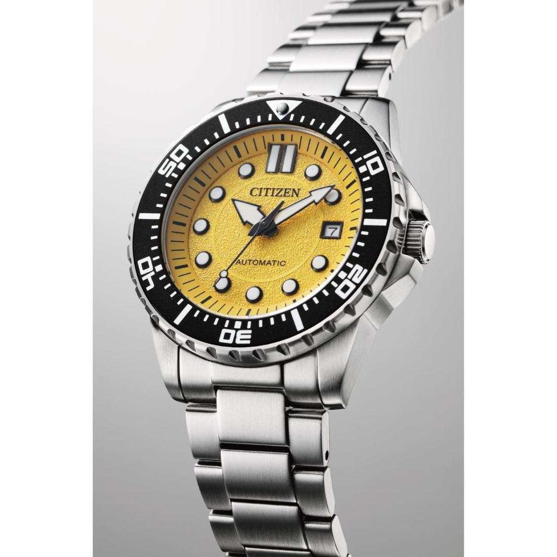Citizen Mechanical 3 Hands 43 mm Yellow Dial Men Watch- NJ0170-83Z