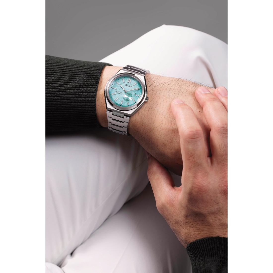 Citizen Zenshin 40.5 mm Light Blue Dial Mechanical Men Watch- NJ0180-80M
