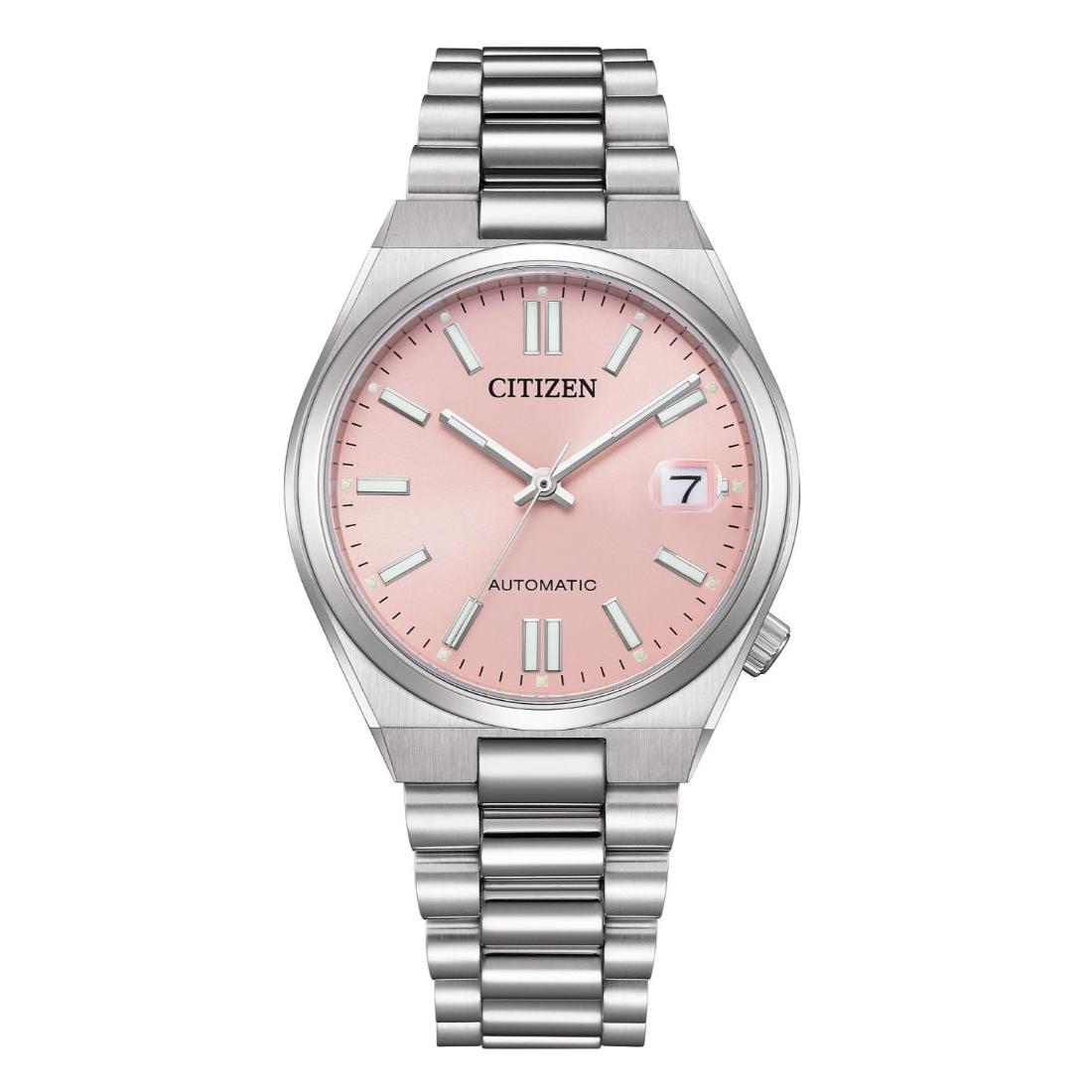 Citizen TSUYOSA 37 mm Pink Dial Men Watch- NJ0200-50Z
