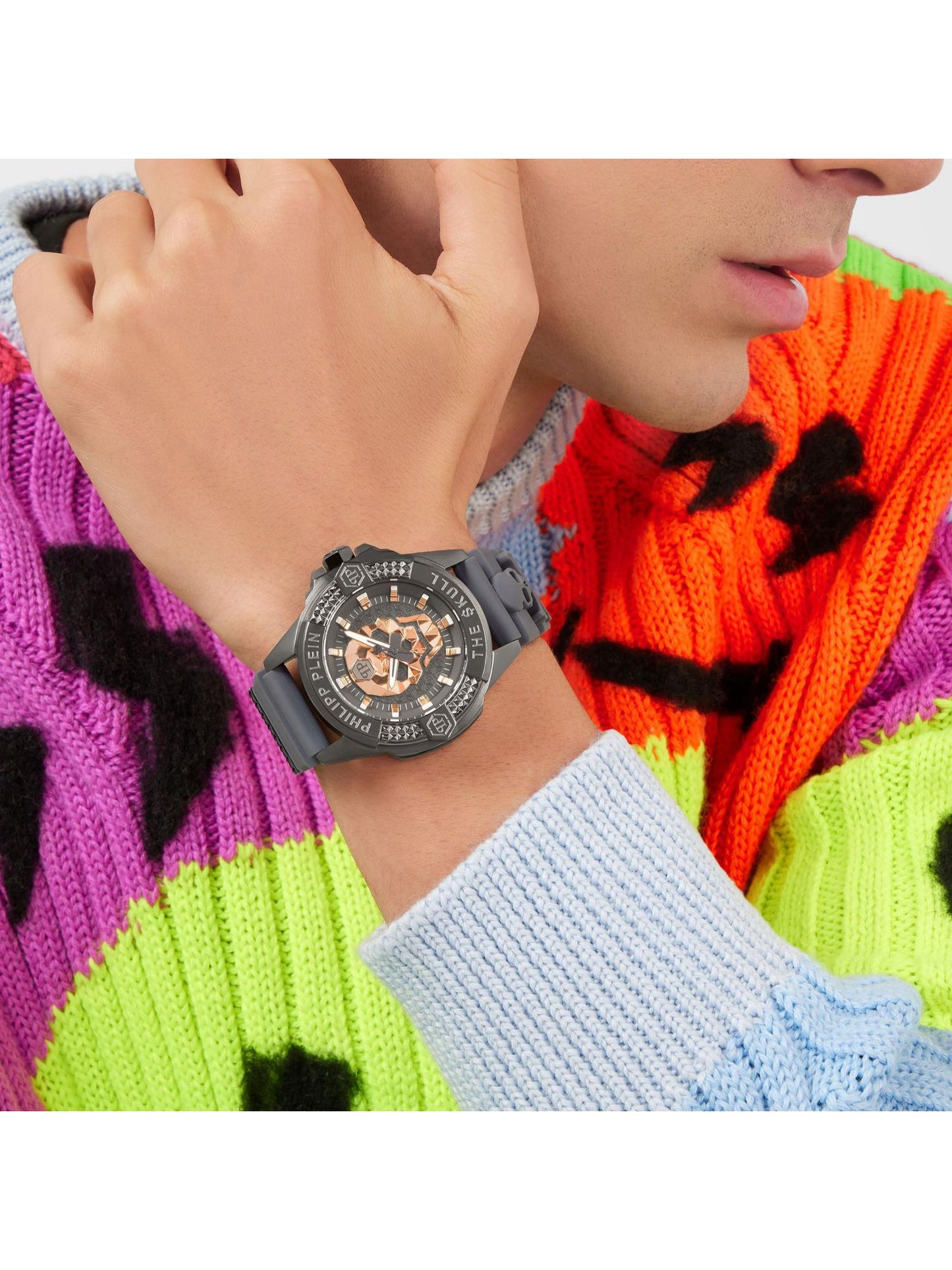 Philipp Plein Men 44 mm Size Grey Dial Analog Watch - PWAAA2324