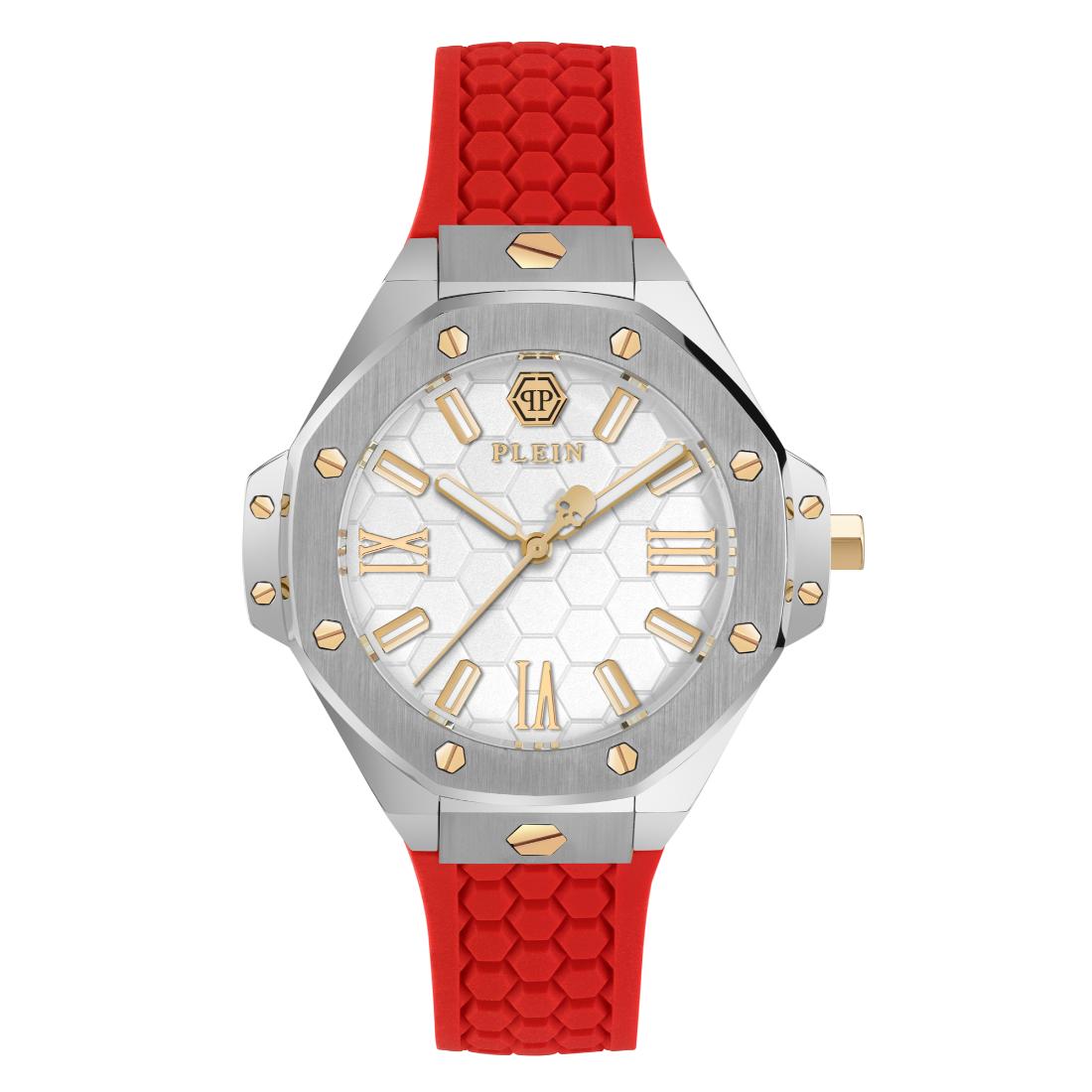 Philipp Plein Date Superlative 39 mm Silver Dial Analog Women Watch- PWBDA0124