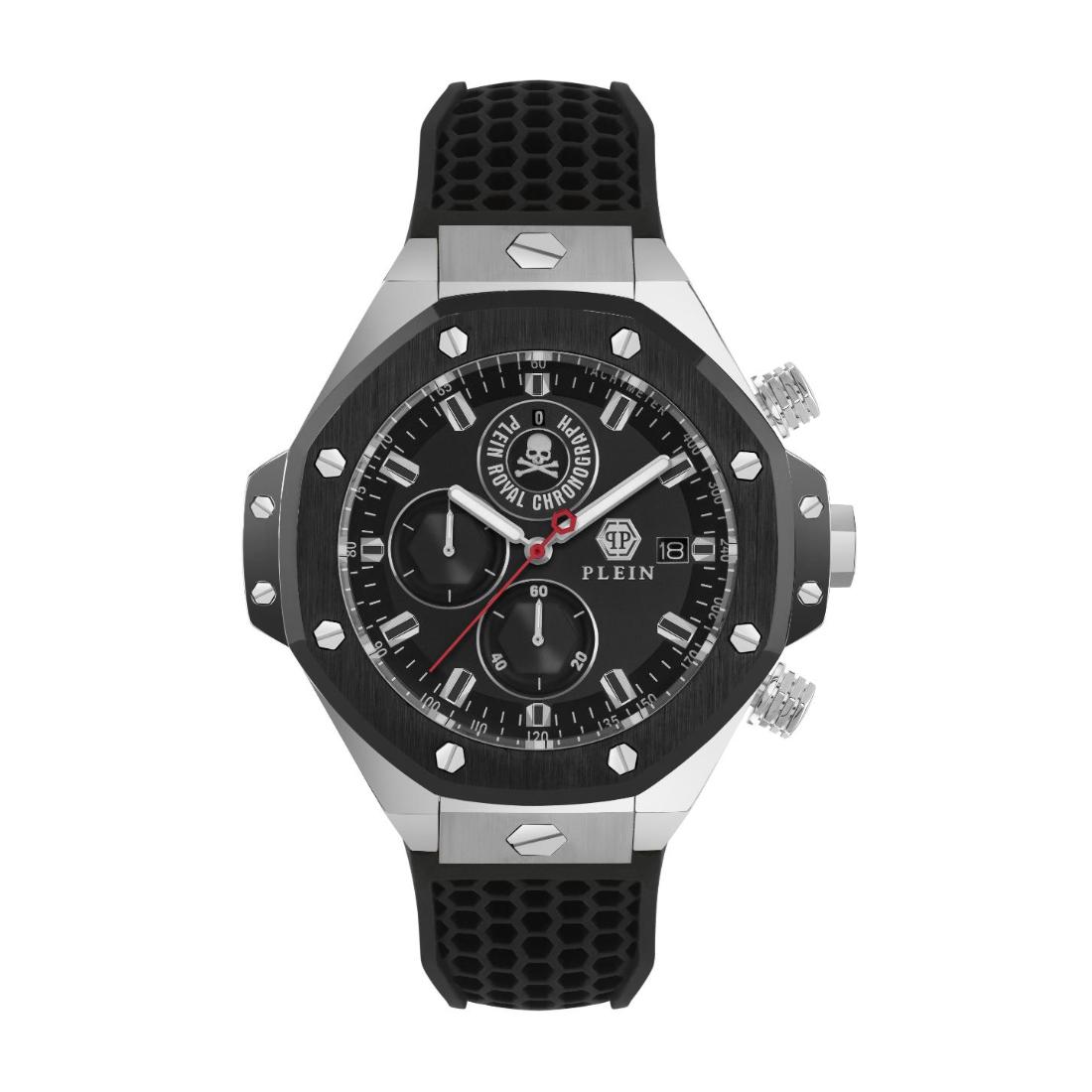 Philipp Plein Newness 45 mm Black Dial Men Chrono Watch- PWLFA0225