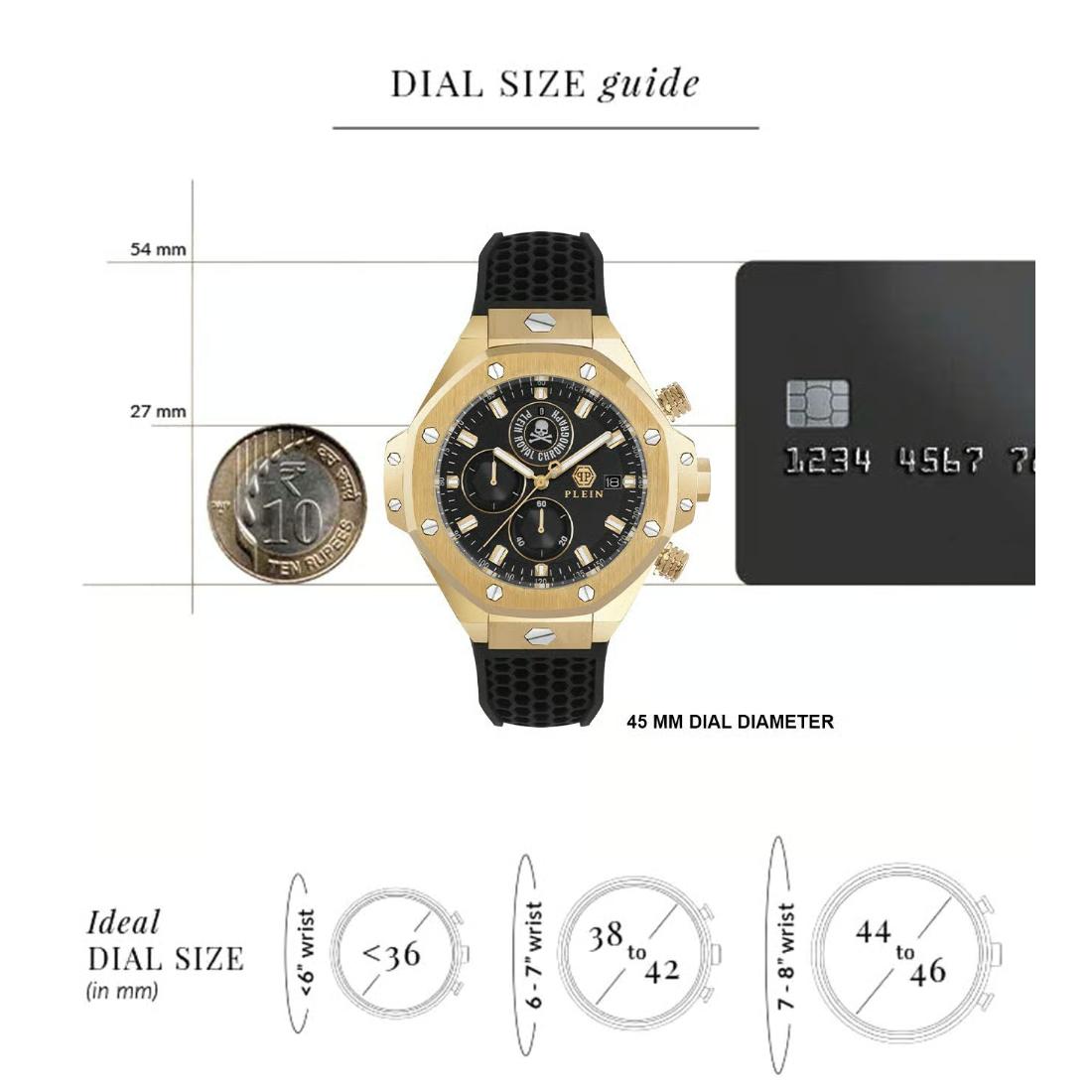 Philipp Plein Newness 45 mm Black Dial Men Chrono Watch- PWLFA0325