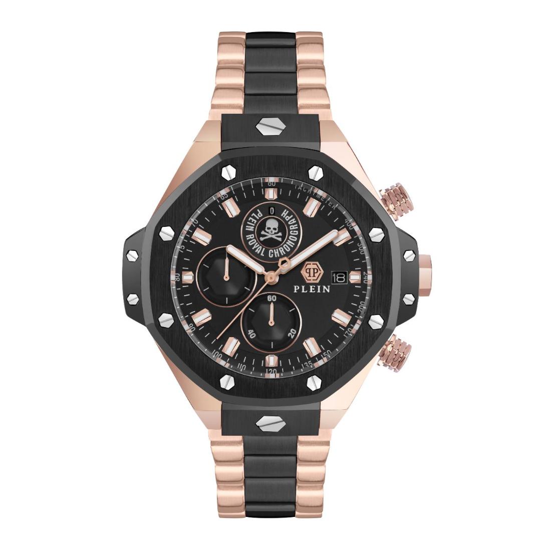 Philipp Plein Newness 45 mm Black Dial Men Chrono Watch- PWLFA0625