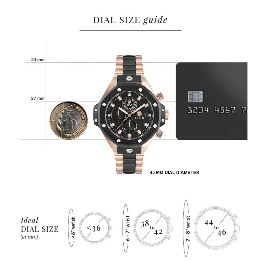 Philipp Plein Newness 45 mm Black Dial Men Chrono Watch- PWLFA0625